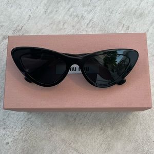 Miu Miu Black Cateye Sunglasses 01VS